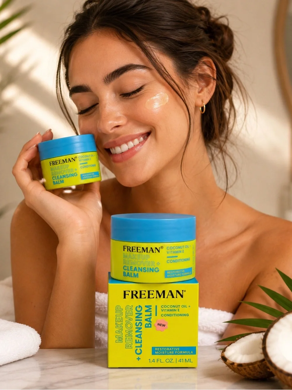 FREEMAN Makeup Remover + Cleansing Balm — Blue & Yellow